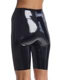 Faux Patent Leather Biker Shorts