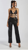 Leather bralette